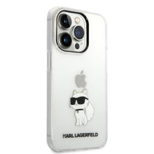 Заредете изображение във визуализатора на галерията – Karl Lagerfeld KLHCP14XHNCHTCT iPhone 14 Pro Max 6.7&quot; transparent hardcase Ikonik Choupette
