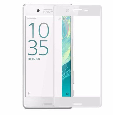 3d стъклен протектор за sony xperia X бял - TopMag