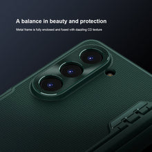 Заредете изображение във визуализатора на галерията – Nillkin Super Frosted Shield Fold Case for Samsung Galaxy Z Fold 5 5G green (bracket)
