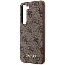 Заредете изображение във визуализатора на галерията – Guess GUHCS23SG4GFBR S23 S911 brown/brown hard case 4G Metal Gold Logo
