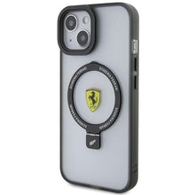 Заредете изображение във визуализатора на галерията – Ferrari FEHMP15SUSCAH iPhone 15 6.1" transparent hardcase Ring Stand 2023 Collection MagSafe
