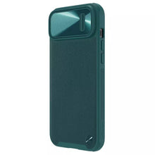 Заредете изображение във визуализатора на галерията – Nillkin CamShield S Leather Magnetic Case for Iphone 14/13 green
