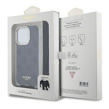 Заредете изображение във визуализатора на галерията – Original faceplate case GUESS GUHCP15XHC4SEK for iPhone 15 Pro Max (Crossbody Cord 4G Print / black)
