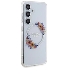 Заредете изображение във визуализатора на галерията – Guess IML Flowers Wreath MagSafe case for Samsung Galaxy S24 - transparent
