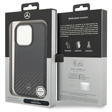 Заредете изображение във визуализатора на галерията – Mercedes MEHMP14LRCABK iPhone 14 Pro 6.1" black/black carbon hardcase Dynamic Line
