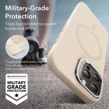 Заредете изображение във визуализатора на галерията – ESR Cloud Kickstand Halolock case with MagSafe for iPhone 15 Pro Max - beige

