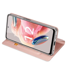 Заредете изображение във визуализатора на галерията – Dux Ducis Skin Pro Case for Xiaomi Redmi Note 12 Flip Card Wallet Stand Pink
