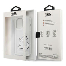 Заредете изображение във визуализатора на галерията – Original faceplate case karl lagerfeld klhcp14xcfnrc for iphone 14 pro max (choupette eat / transparent)
