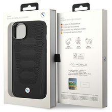 Заредете изображение във визуализатора на галерията – Case BMW BMHCP14S22RPSK iPhone 14 6.1" black/black Leather Seats Pattern
