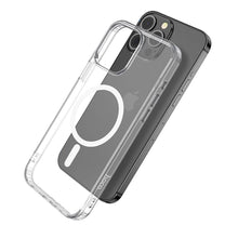 Заредете изображение във визуализатора на галерията – HOCO Magnetic airbag anti-fall case compatible with MagSafe do IPHONE 15 PRO transparent
