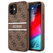 Заредете изображение във визуализатора на галерията – Guess GUHCP12S4GDBR iPhone 12 mini 5.4" brown/brown hardcase 4G Stripe
