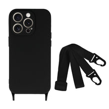 Заредете изображение във визуализатора на галерията – Strap Silicone Case for Iphone 15 design 2 black
