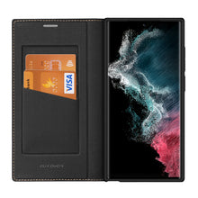 Заредете изображение във визуализатора на галерията – Dux Ducis Skin X2 case Samsung Galaxy S23 Ultra flip case wallet stand black
