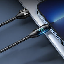 Заредете изображение във визуализатора на галерията – USB-A Cable - Lightning Wozinsky WUALC2 with LED Display 2.4A 2m - Black
