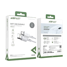 Заредете изображение във визуализатора на галерията – Acefast cable usb a to type c 3a c2-04 silicone silicone 1,2m white
