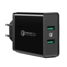 Заредете изображение във визуализатора на галерията – Ugreen charger 2xUSB-A 36W QC3.0 black (CD161)
