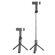 Заредете изображение във визуализатора на галерията – Borofone Selfie Stick BY11 Happy bluetooth with tripod and remote control black
