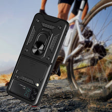 Заредете изображение във визуализатора на галерията – Hybrid Armor Camshield case for Samsung Galaxy Z Flip 3 armored case with camera cover blue
