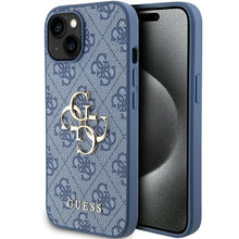 Заредете изображение във визуализатора на галерията – Original Case GUESS hardcase 4G Big Metal Logo GUHCP15S4GMGBL for Iphone 13-14/15 blue
