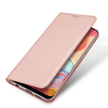 Заредете изображение във визуализатора на галерията – Dux Ducis Skin Pro Case for Samsung Galaxy A04e Flip Card Wallet Stand Pink
