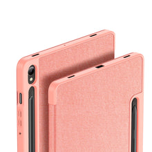 Заредете изображение във визуализатора на галерията – Dux Ducis Domo Samsung Galaxy Tab S9 FE case with stand - pink
