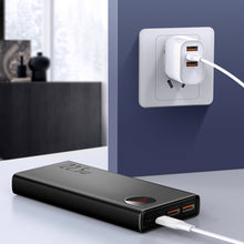Заредете изображение във визуализатора на галерията – Baseus Adaman power bank with fast charging 20000mAh 22.5W + USB C 3A cable 0.3m black
