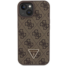 Заредете изображение във визуализатора на галерията – Original Case GUESS hardcase Crossbody 4G Metal Logo GUHCP15SP4TDSCPW for Iphone 15 brown
