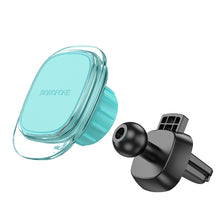 Заредете изображение във визуализатора на галерията – Borofone Car holder BH82 Clear magnetic to air vent light blue
