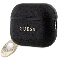 Заредете изображение във визуализатора на галерията – Original Case GUESS - Fixed Glitter Heart Diamond Charm GUAP2PGEHCDK for AirPods Pro 2 Cover Black

