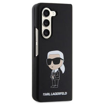 Заредете изображение във визуализатора на галерията – Karl Lagerfeld KLHCZFD5SNIKBCK Z Fold5 hardcase black/black Silicone Ikonik
