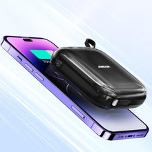 Заредете изображение във визуализатора на галерията – Joyroom power bank 10000mAh Jelly Series 22.5W with built-in Lightning cable black (JR-L003)
