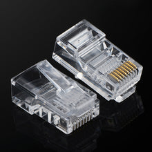 Заредете изображение във визуализатора на галерията – Ugreen 100x plug end RJ45 8P8C (UTP Cat. 5 / Cat. 5e) transparent (NW110)
