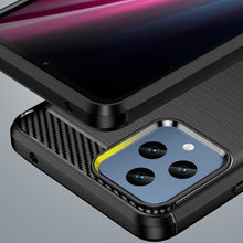 Заредете изображение във визуализатора на галерията – Carbon Case cover for T-Mobile Revvl 6 5G flexible silicone carbon cover black
