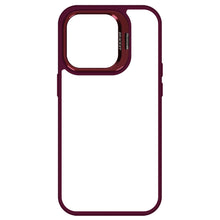 Заредете изображение във визуализатора на галерията – Tel Protect Kickstand case + camera glass (lens) for Iphone 14 Pro Max burgundy
