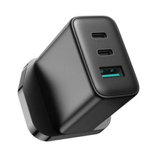 Заредете изображение във визуализатора на галерията – Joyroom JR-TCF10 fast charger 2x USB-C USB-A 32W (UK plug) - black
