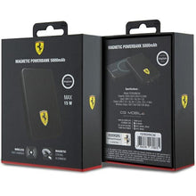 Заредете изображение във визуализатора на галерията – Original Power Bank - FERRARI FEPB5MNCAK 5000mAh 15W 4G Metal Logo MagSafe - Black
