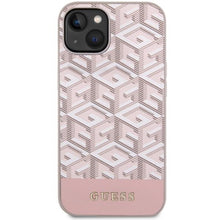 Заредете изображение във визуализатора на галерията – Guess GUHMP14MHGCFSEP iPhone 14 Plus 6.7" pink/pink hard case GCube Stripes MagSafe
