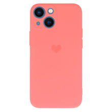 Заредете изображение във визуализатора на галерията – Vennus Silicone Heart Case for Iphone 14 design 1 coral
