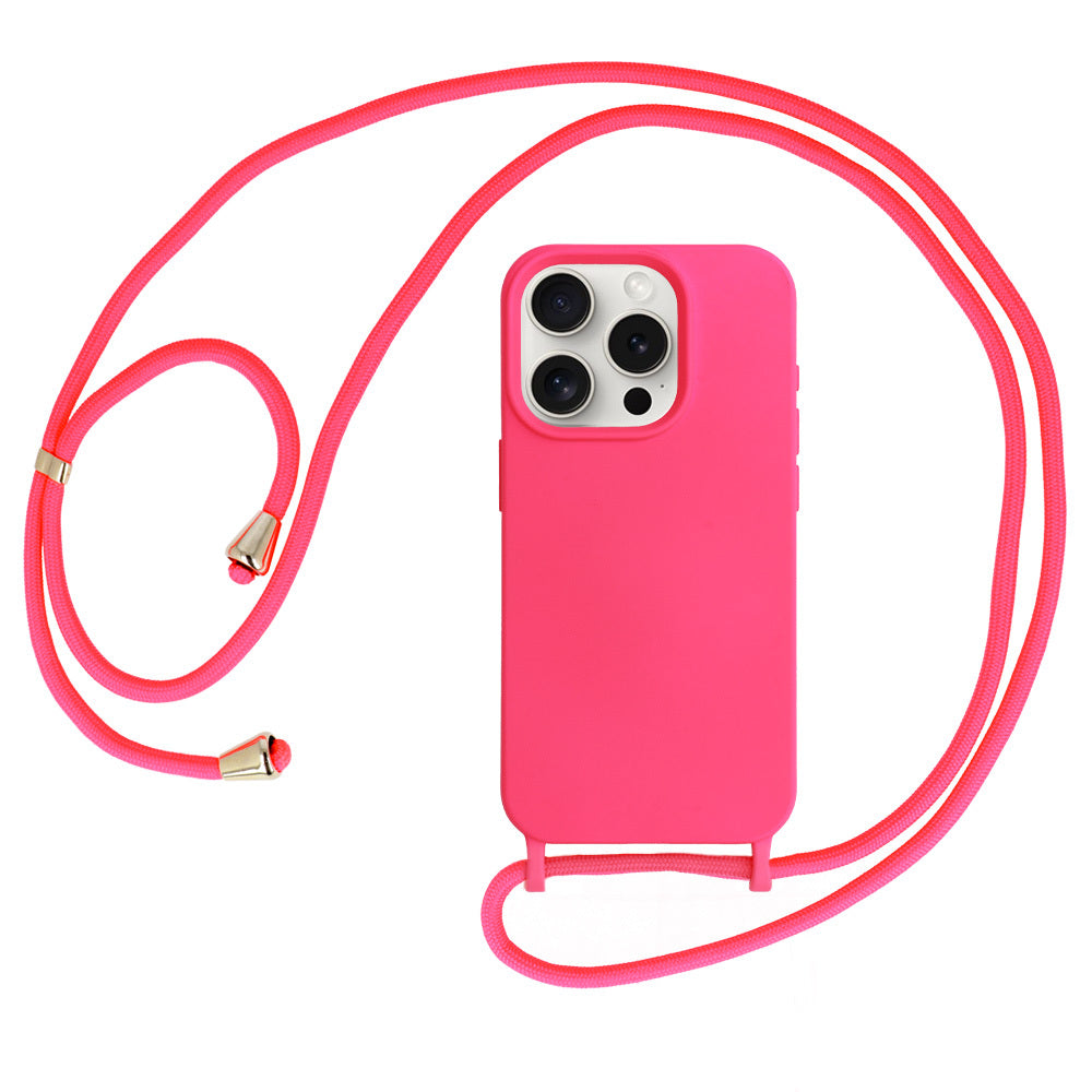 Strap Silicone Case for Iphone 12/12 Pro design 1 pink