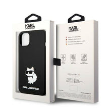 Заредете изображение във визуализатора на галерията – Karl Lagerfeld KLHMP14MSNCHBCK iPhone 14 Plus 6.7" hardcase black/black Silicone Choupette MagSafe
