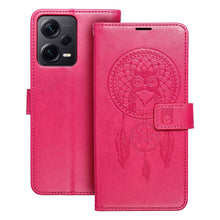 Заредете изображение във визуализатора на галерията – MEZZO Book case for XIAOMI Redmi NOTE 12 PRO Plus 5G dreamcatcher magenta

