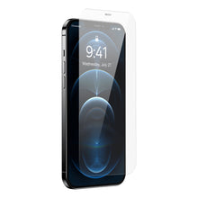 Заредете изображение във визуализатора на галерията – Baseus Full Screen Tempered Glass for iPhone 12 Pro Max with Speaker Cover 0.4mm + Mounting Kit

