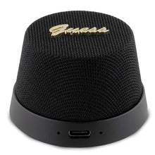 Заредете изображение във визуализатора на галерията – Guess Magnetic Script Metal Bluetooth speaker - black
