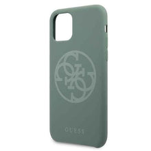 Заредете изображение във визуализатора на галерията – Guess GUHCN58LS4GKA iPhone 11 Pro khaki hard case Silicone 4G Tone On Tone
