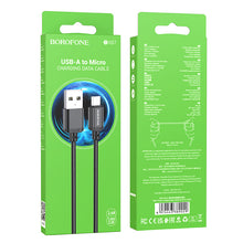 Заредете изображение във визуализатора на галерията – Borofone Cable BX87 Sharp - USB to Micro USB - 2,4A 1 metre black
