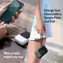 Заредете изображение във визуализатора на галерията – Power bank baseus qpow - 10 000mah lcd quick charge pd15w with cable to type c black ppqd-a01 - TopMag
