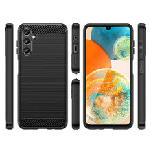 Заредете изображение във визуализатора на галерията – Carbon Case for Samsung Galaxy A14 5G flexible silicone carbon cover black
