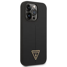 Заредете изображение във визуализатора на галерията – Guess GUHCP14LSLTGK iPhone 14 Pro 6.1" black/black hardcase Silicone Triangle
