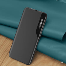 Заредете изображение във визуализатора на галерията – Eco Leather View Case cover for Samsung Galaxy A54 5G with a flip stand black
