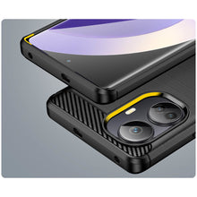 Заредете изображение във визуализатора на галерията – Carbon Case case for Realme 10 Pro+ flexible silicone carbon cover black
